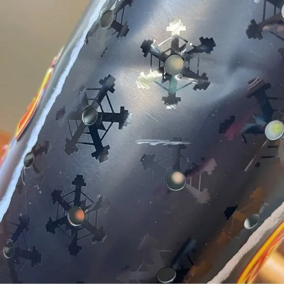 Vintage 2003 KAHLUA 12.5" X 3.5" Round Collectible Tin With Red Interior Light - Picture 7 of 13